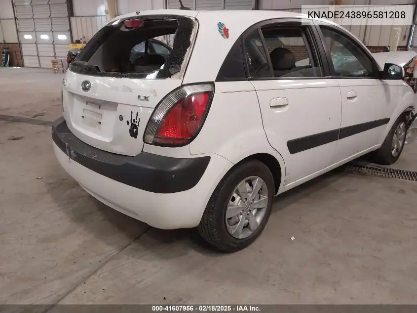 2009 Kia Rio5 Lx VIN: KNADE243896581208 Lot: 41607956