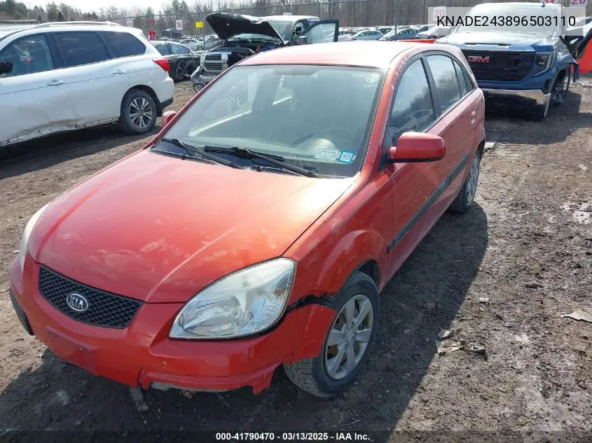 2009 Kia Rio5 Lx VIN: KNADE243896503110 Lot: 41790470