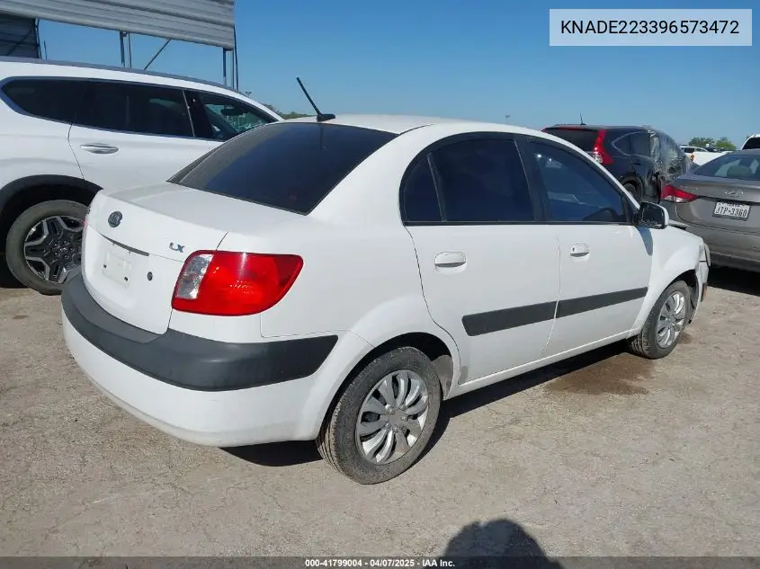 2009 Kia Rio Lx VIN: KNADE223396573472 Lot: 41799004