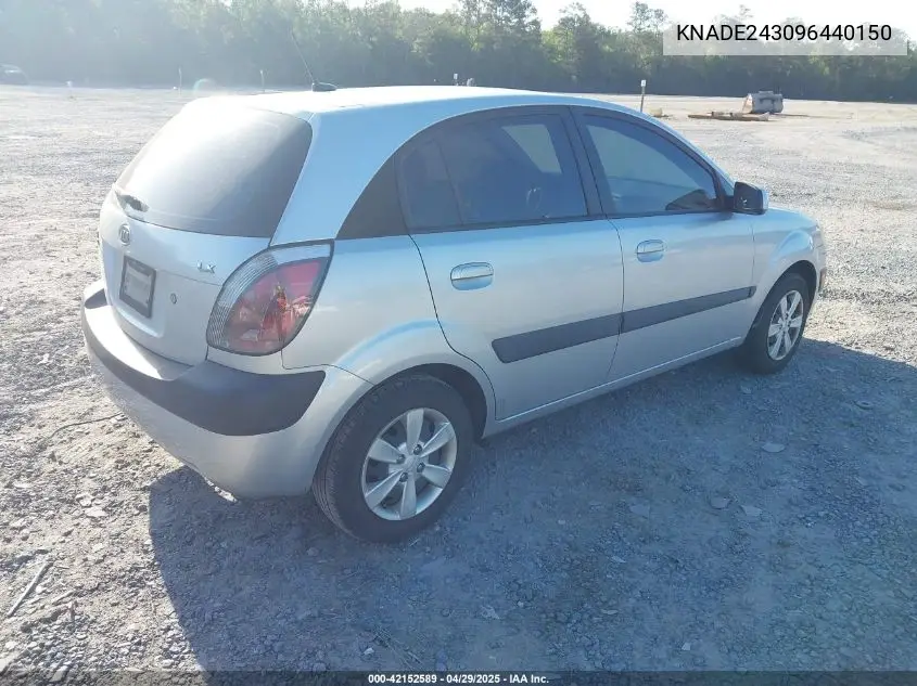 2009 Kia Rio5 Lx VIN: KNADE243096440150 Lot: 42152589