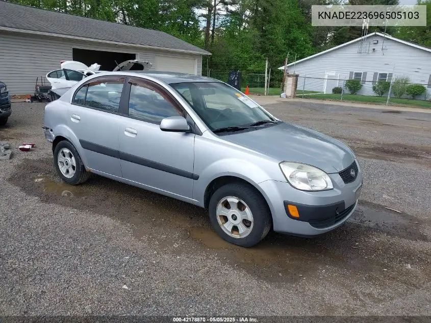 2009 Kia Rio Lx VIN: KNADE223696505103 Lot: 42178870