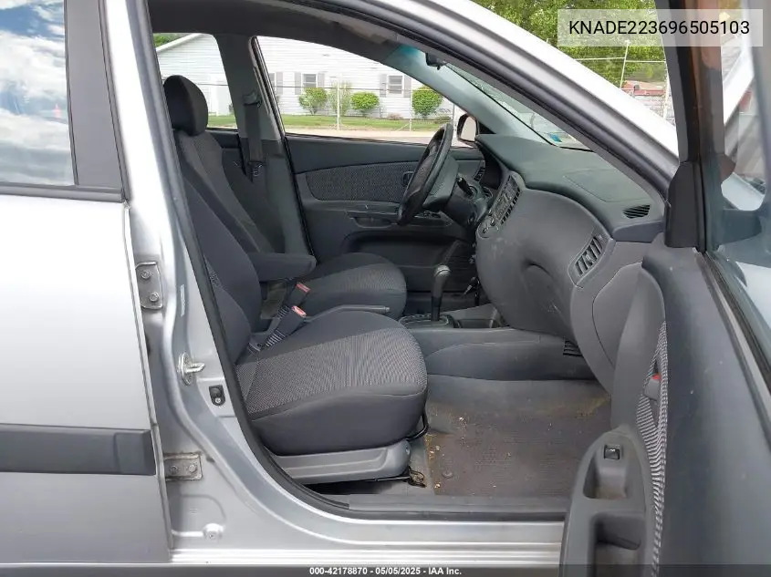 2009 Kia Rio Lx VIN: KNADE223696505103 Lot: 42178870