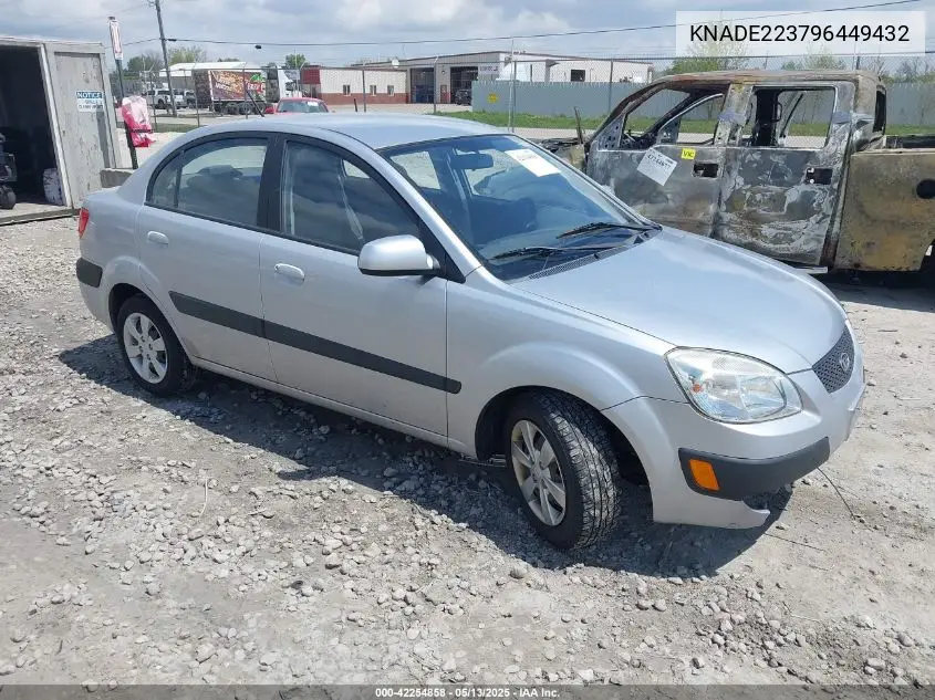 2009 Kia Rio Lx VIN: KNADE223796449432 Lot: 42254858