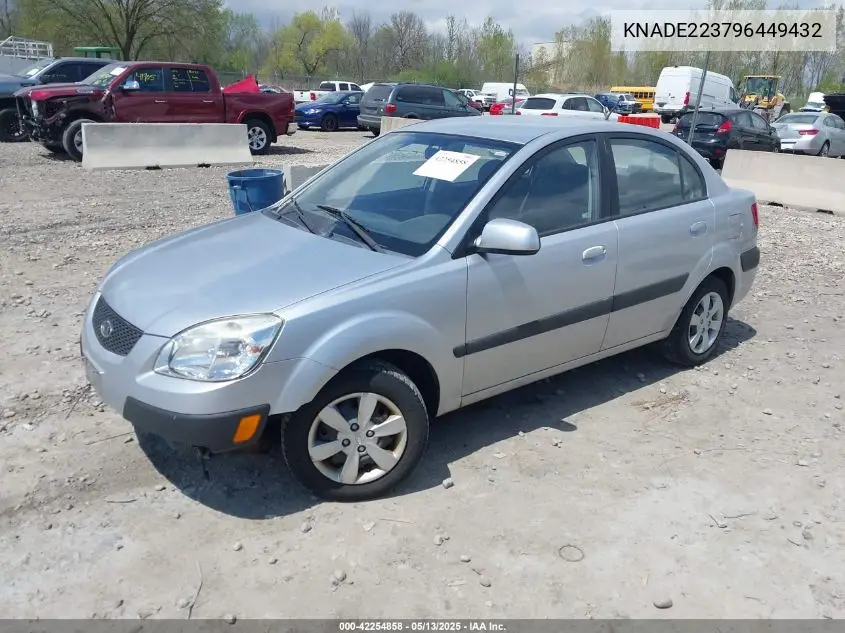 2009 Kia Rio Lx VIN: KNADE223796449432 Lot: 42254858