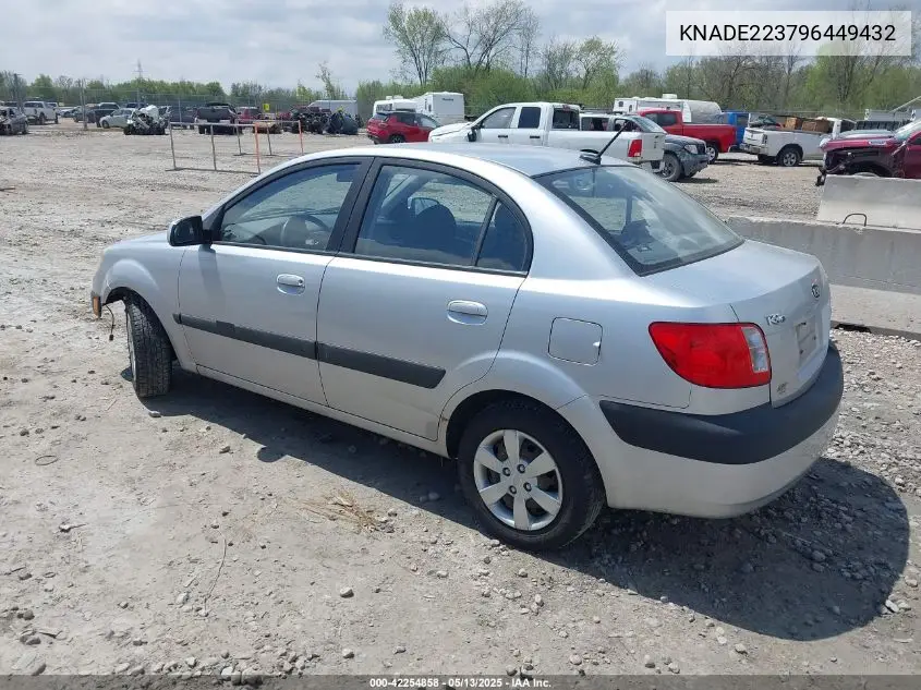 2009 Kia Rio Lx VIN: KNADE223796449432 Lot: 42254858