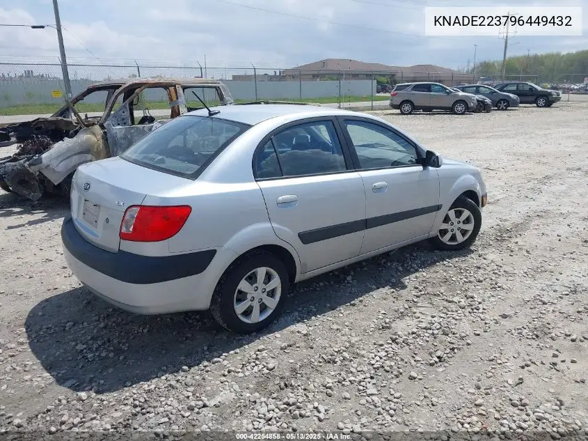 2009 Kia Rio Lx VIN: KNADE223796449432 Lot: 42254858
