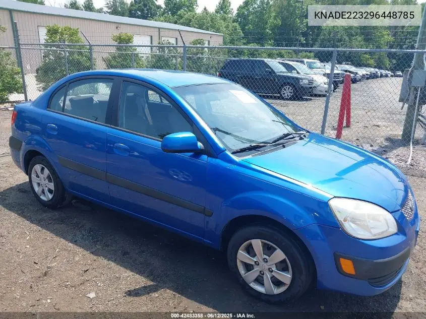 2009 Kia Rio Lx VIN: KNADE223296448785 Lot: 42483358