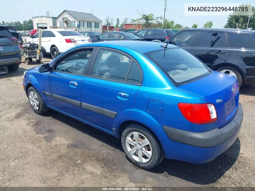 2009 Kia Rio Lx VIN: KNADE223296448785 Lot: 42483358