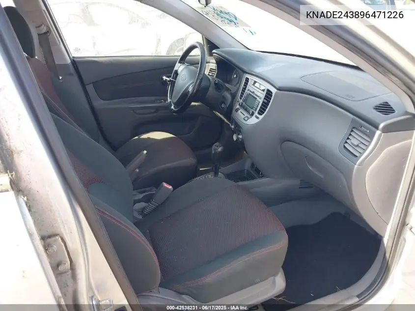 2009 Kia Rio5 Sx VIN: KNADE243896471226 Lot: 42538231