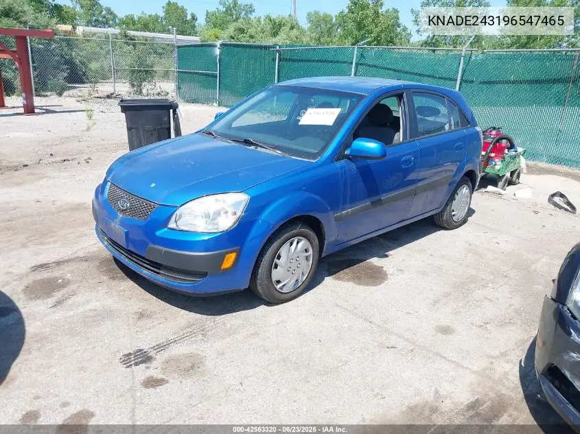 2009 Kia Rio5 Lx VIN: KNADE243196547465 Lot: 42563320