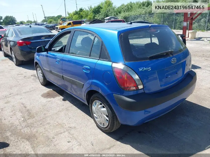 2009 Kia Rio5 Lx VIN: KNADE243196547465 Lot: 42563320