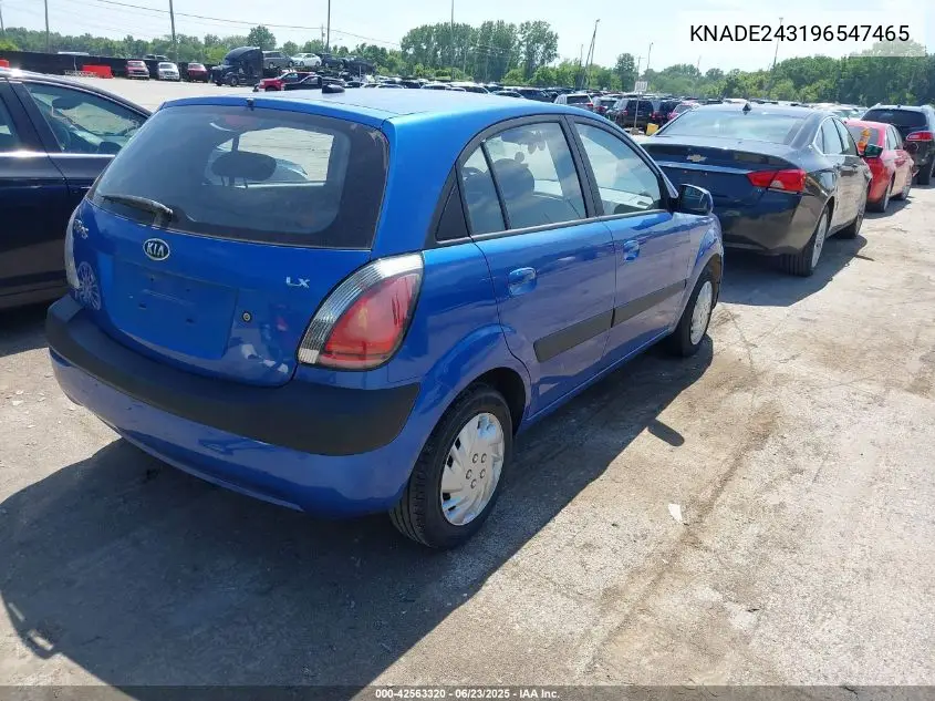 2009 Kia Rio5 Lx VIN: KNADE243196547465 Lot: 42563320