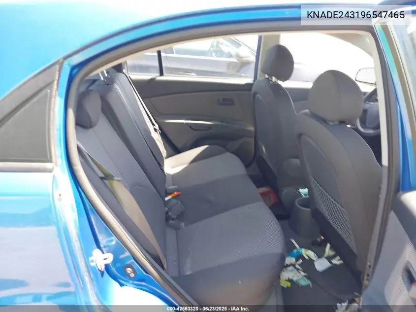 2009 Kia Rio5 Lx VIN: KNADE243196547465 Lot: 42563320