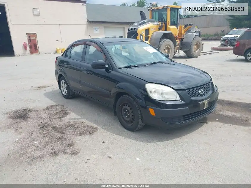 2009 Kia Rio Lx VIN: KNADE223296538583 Lot: 42565224
