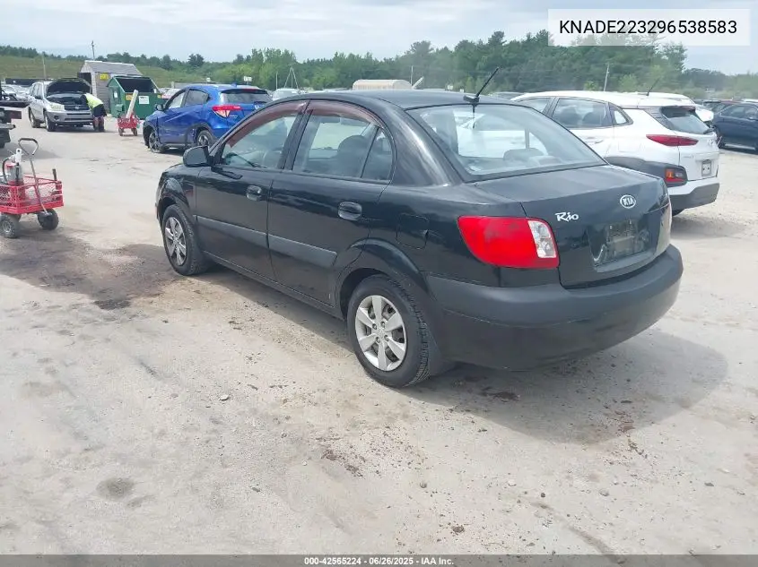 2009 Kia Rio Lx VIN: KNADE223296538583 Lot: 42565224