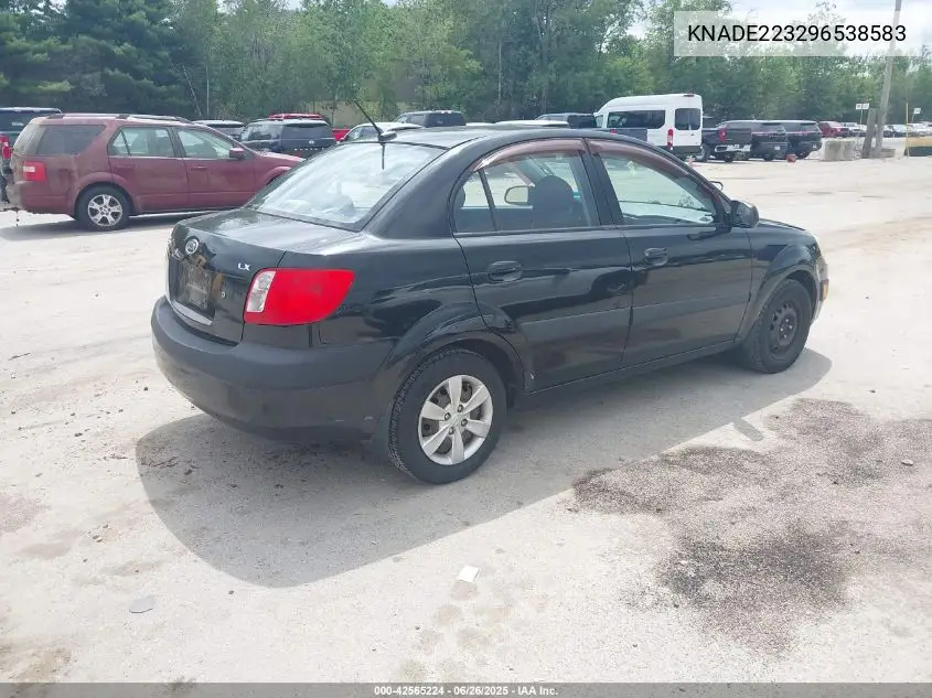 2009 Kia Rio Lx VIN: KNADE223296538583 Lot: 42565224