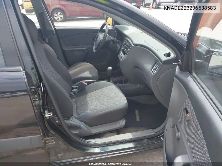 2009 Kia Rio Lx VIN: KNADE223296538583 Lot: 42565224