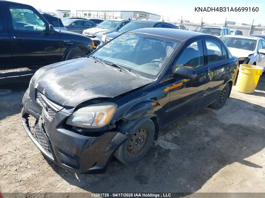 2010 Kia Rio VIN: KNADH4B31A6699160 Lot: 12291728