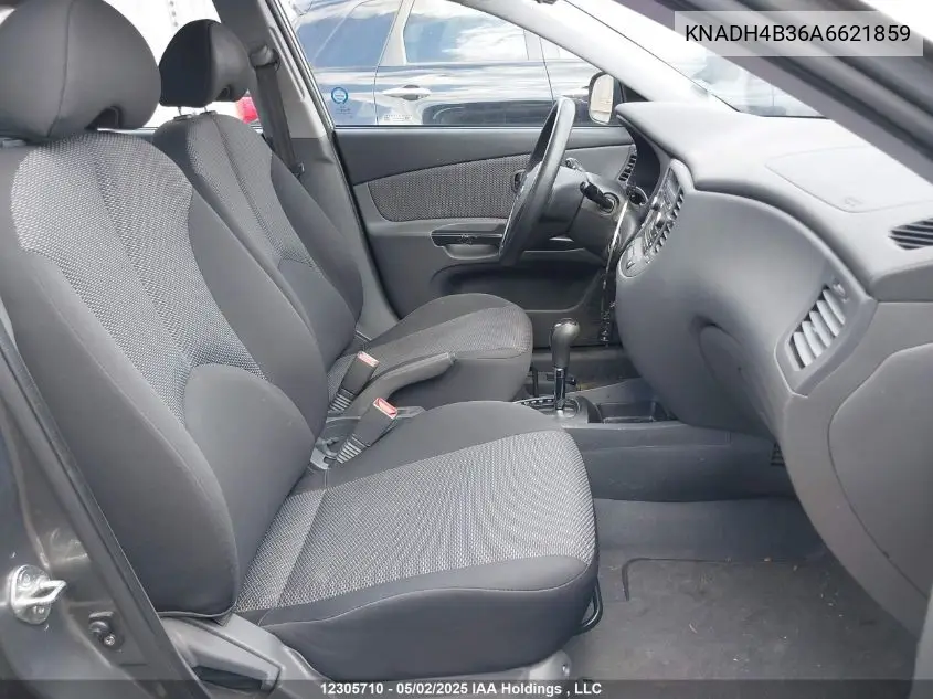 2010 Kia Rio Lx/Sx VIN: KNADH4B36A6621859 Lot: 12305710