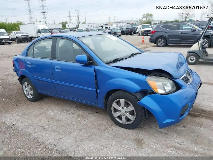 2010 Kia Rio Lx VIN: KNADH4A3XA6701537 Lot: 42160141