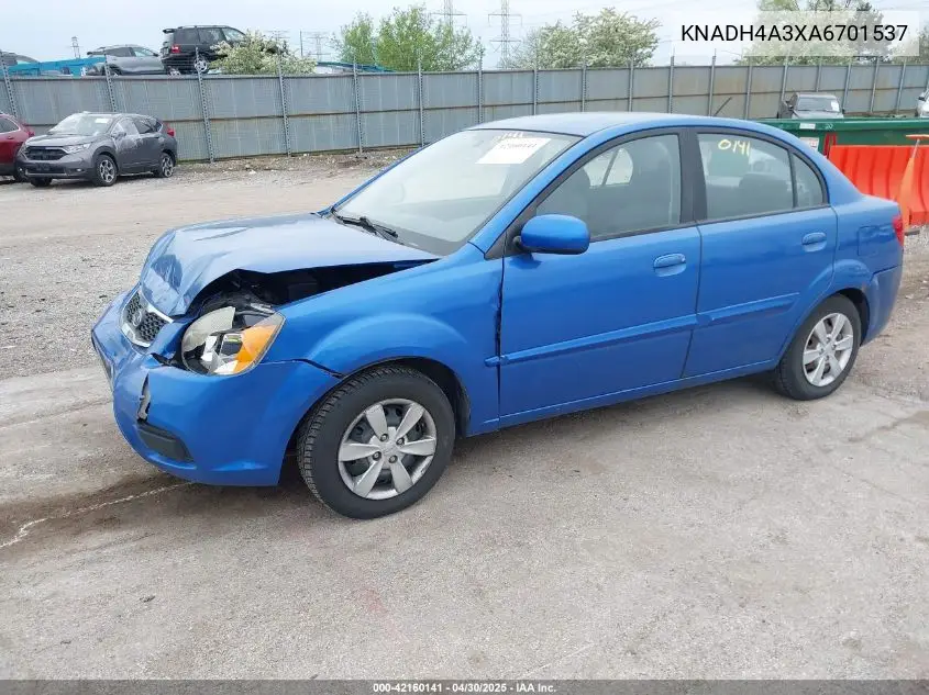 2010 Kia Rio Lx VIN: KNADH4A3XA6701537 Lot: 42160141