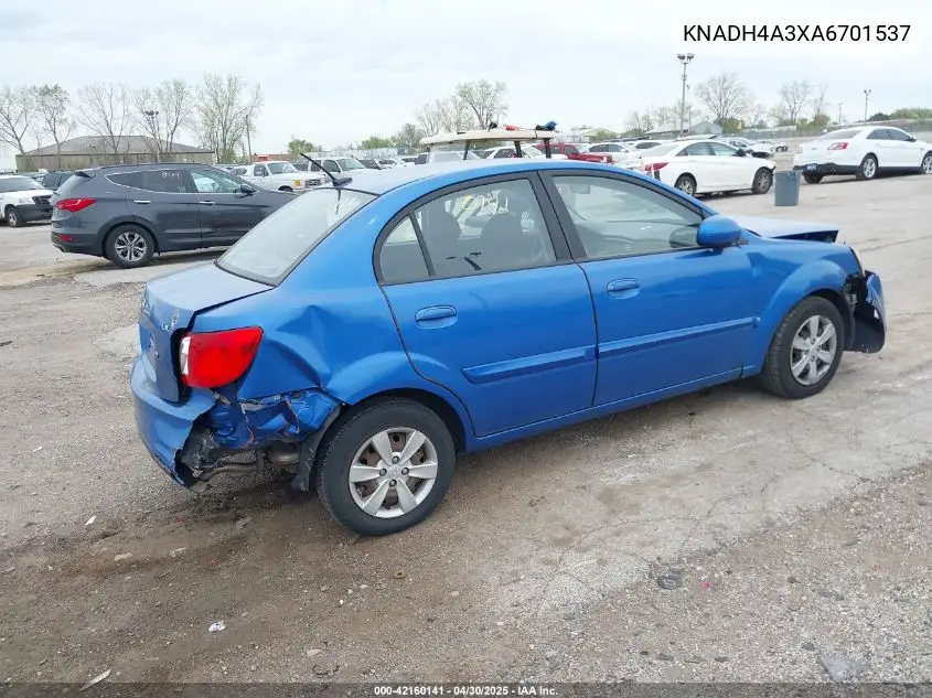 2010 Kia Rio Lx VIN: KNADH4A3XA6701537 Lot: 42160141