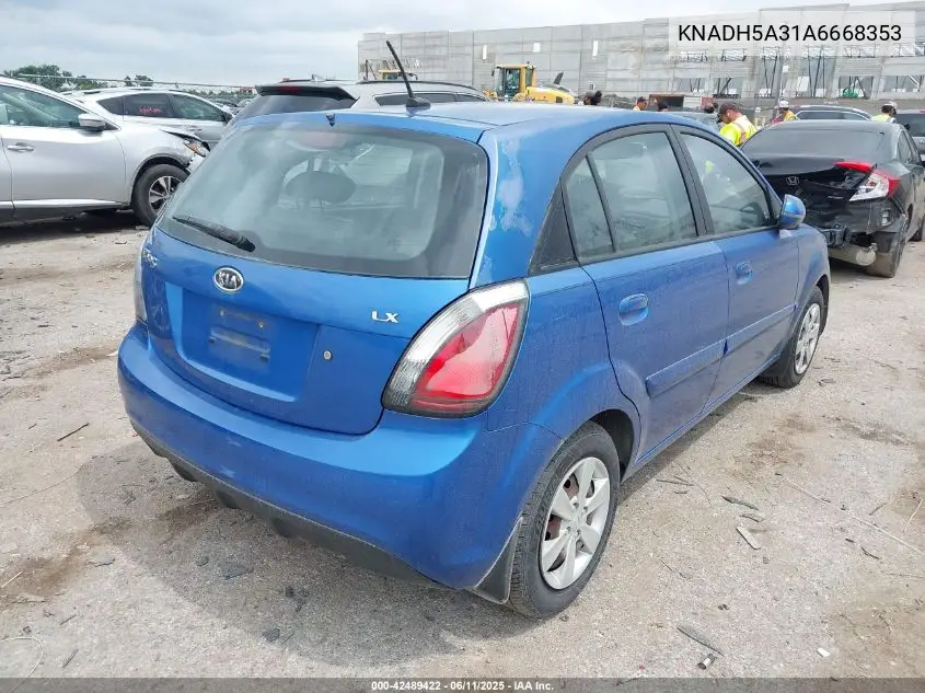 2010 Kia Rio5 Lx VIN: KNADH5A31A6668353 Lot: 42489422