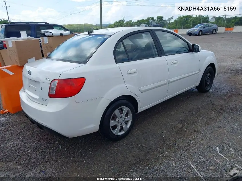 2010 Kia Rio Lx VIN: KNADH4A31A6615159 Lot: 42522138