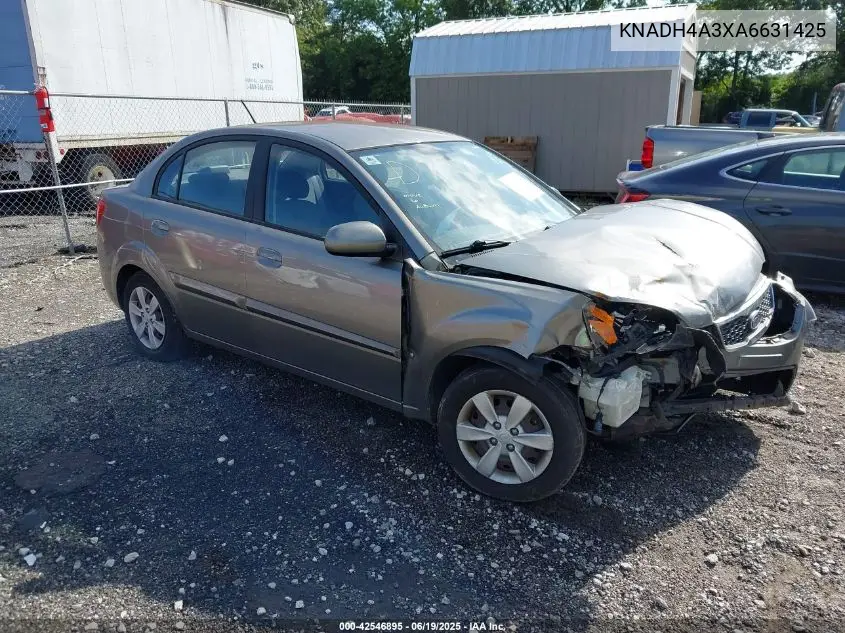 2010 Kia Rio Lx VIN: KNADH4A3XA6631425 Lot: 42546895