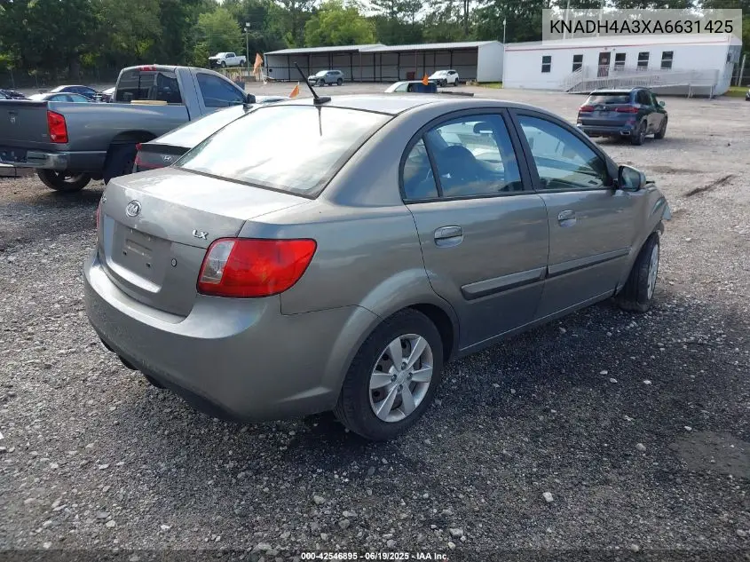 2010 Kia Rio Lx VIN: KNADH4A3XA6631425 Lot: 42546895