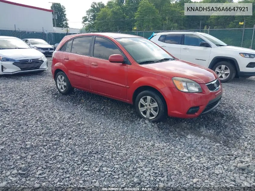 2010 Kia Rio5 Lx VIN: KNADH5A36A6647921 Lot: 42562515