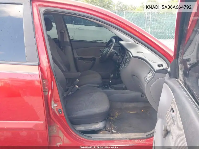 2010 Kia Rio5 Lx VIN: KNADH5A36A6647921 Lot: 42562515