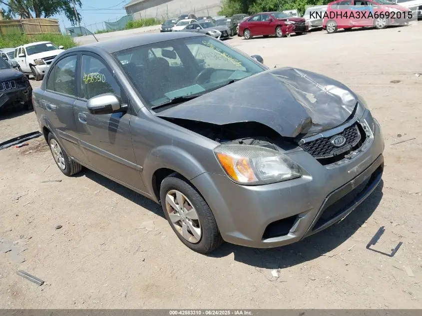 2010 Kia Rio Lx VIN: KNADH4A3XA6692015 Lot: 42583310