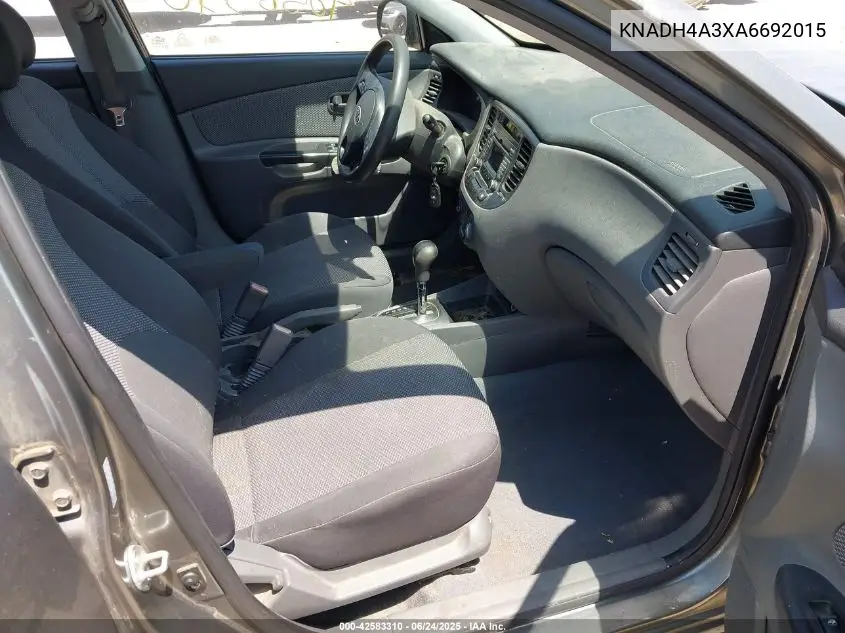 2010 Kia Rio Lx VIN: KNADH4A3XA6692015 Lot: 42583310