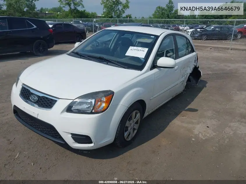 2010 Kia Rio Lx VIN: KNADH5A39A6646679 Lot: 42598556