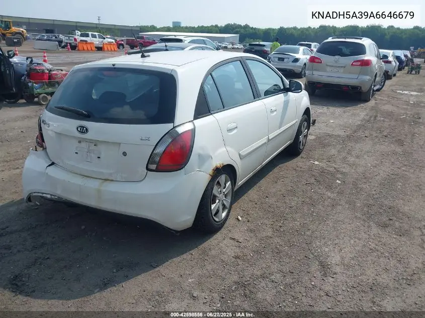2010 Kia Rio Lx VIN: KNADH5A39A6646679 Lot: 42598556