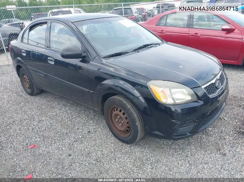 2011 Kia Rio Lx VIN: KNADH4A39B6864715 Lot: 42243977