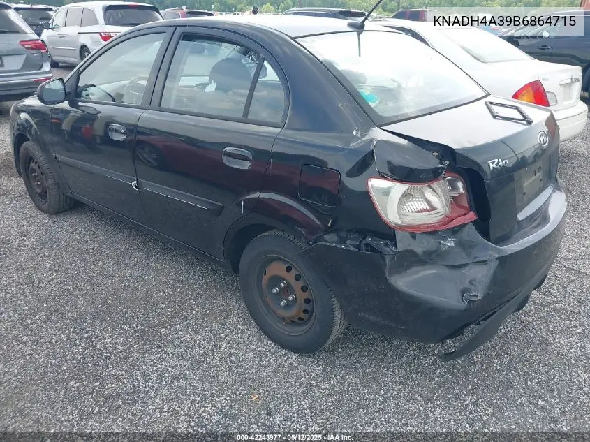 2011 Kia Rio Lx VIN: KNADH4A39B6864715 Lot: 42243977