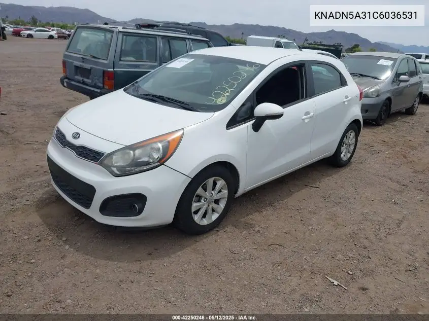 2012 Kia Rio5 Ex VIN: KNADN5A31C6036531 Lot: 42250246