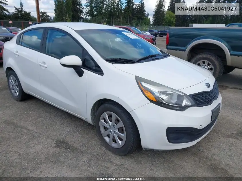 2012 Kia Rio Lx VIN: KNADM4A30C6041927 Lot: 42250761