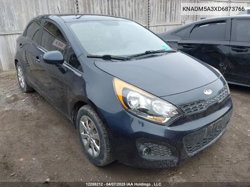 2013 Kia Rio Ex/Lx/Lx+/Sx VIN: KNADM5A3XD6873766 Lot: 12285212X