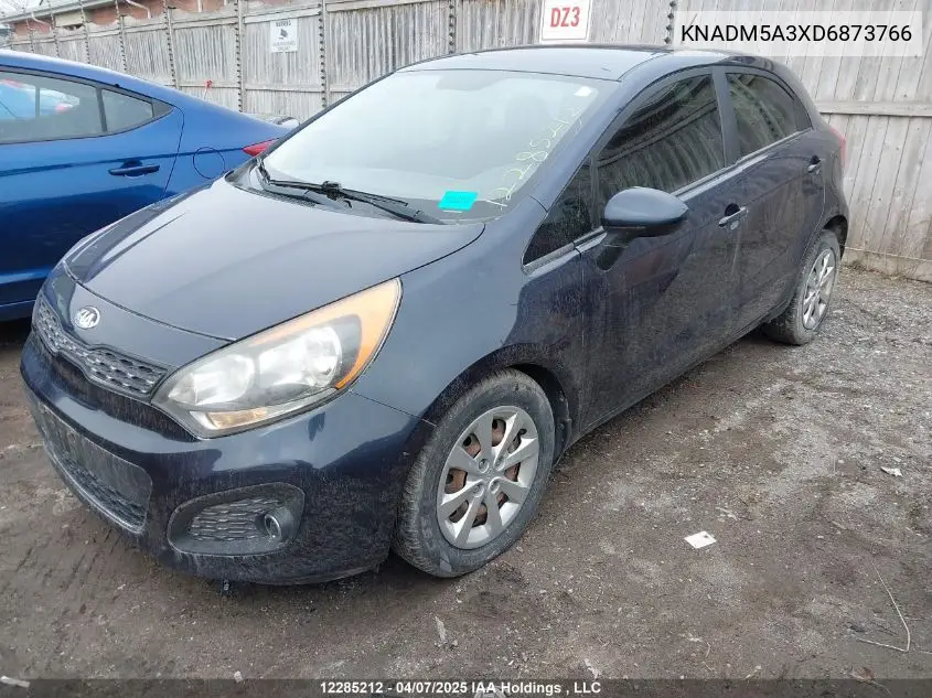 2013 Kia Rio Ex/Lx/Lx+/Sx VIN: KNADM5A3XD6873766 Lot: 12285212X