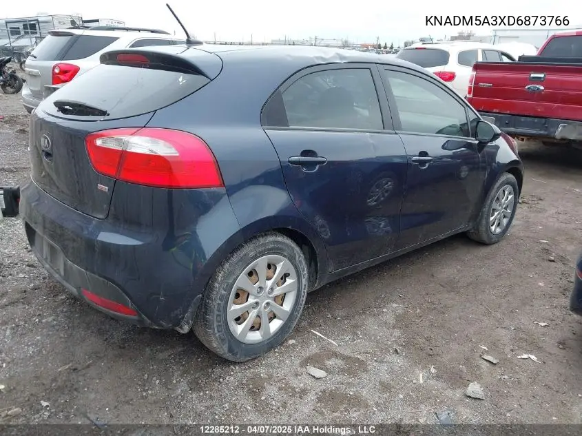 2013 Kia Rio Ex/Lx/Lx+/Sx VIN: KNADM5A3XD6873766 Lot: 12285212X