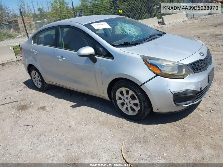 2013 Kia Rio Lx VIN: KNADM4A39D6238970 Lot: 42205043
