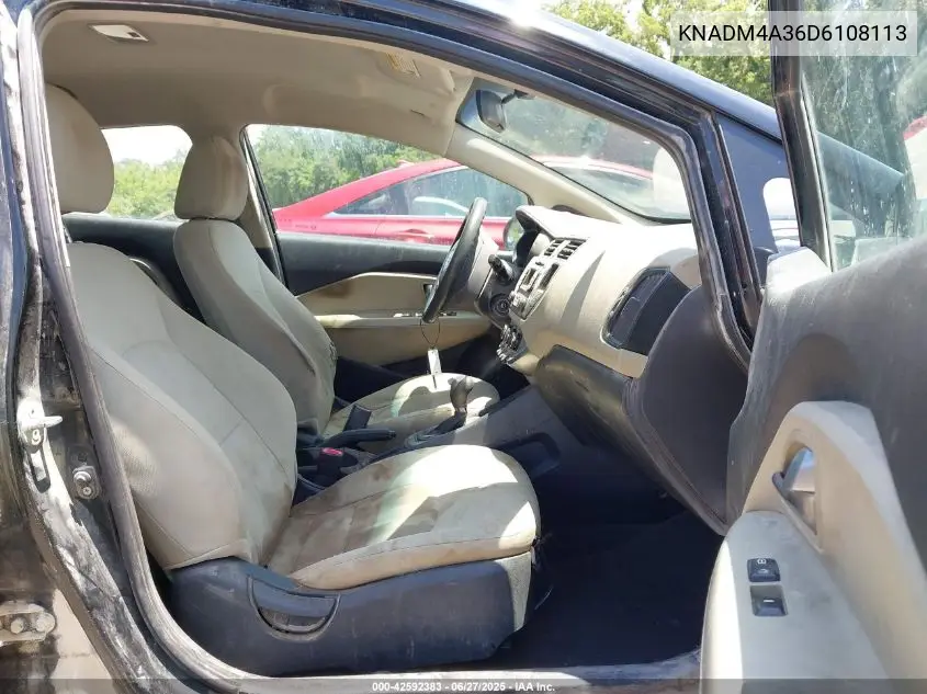 2013 Kia Rio Lx VIN: KNADM4A36D6108113 Lot: 42592383