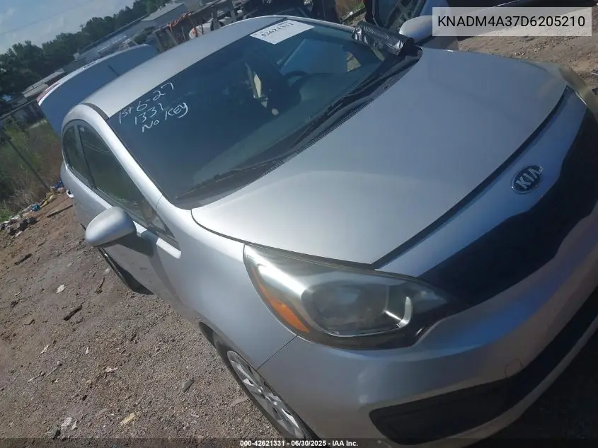 2013 Kia Rio Lx VIN: KNADM4A37D6205210 Lot: 42621331