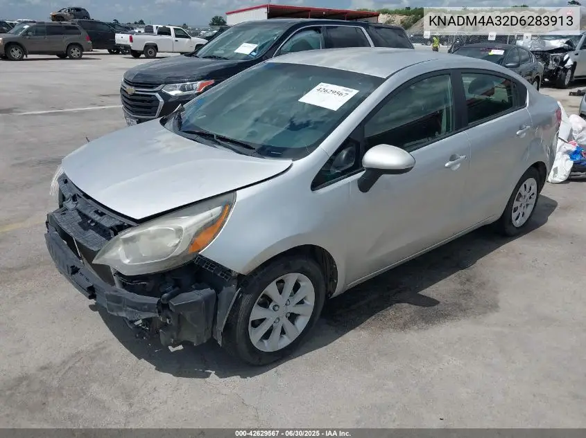 2013 Kia Rio Lx VIN: KNADM4A32D6283913 Lot: 42629567