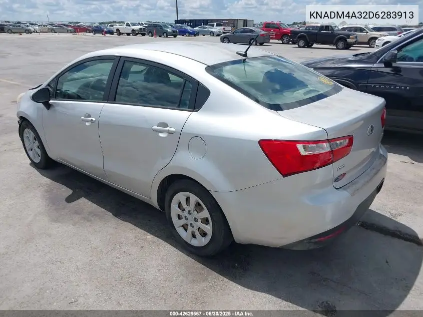 2013 Kia Rio Lx VIN: KNADM4A32D6283913 Lot: 42629567