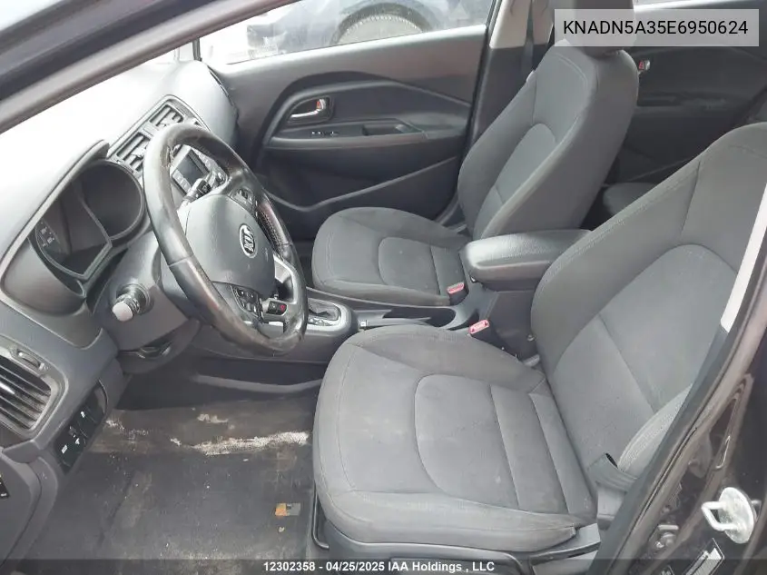 2014 Kia Rio Ex/Lx/Lx+/Sx VIN: KNADN5A35E6950624 Lot: 12302358