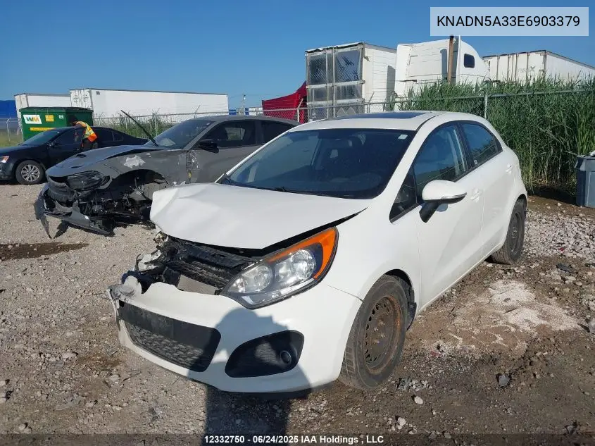 2014 Kia Rio Ex/Lx/Lx+/Sx VIN: KNADN5A33E6903379 Lot: 12332750